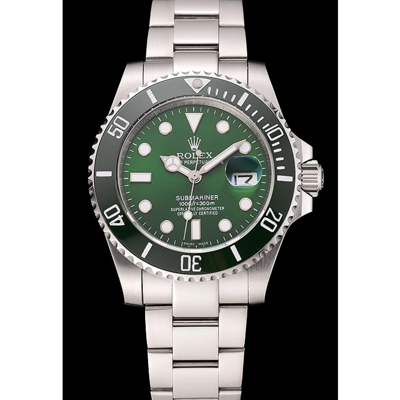 Aaa replica watch Green Submariner Bracelet Stainless Rolex Dial 1454069 Steel 0802